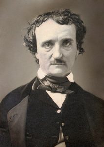 1849 photo of Edgar Allan Poe who haunts the Westminster Burial Grounds