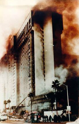The MGM Grand during the fire. 