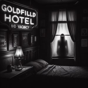 An image depicting the haunted Goldfield Hotel